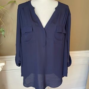 Torrid Harper Navy Blouse - Size 2